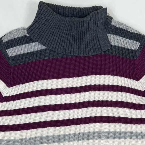 Eddie Bauer Women's Cowl Neck Stripes Sweater - Picture 8 of 11